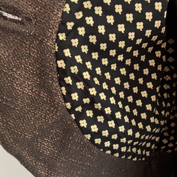 MARC JACOBS Jacket Retro Glam Bronze Metallic Cropped Career - Picture 12 of 15